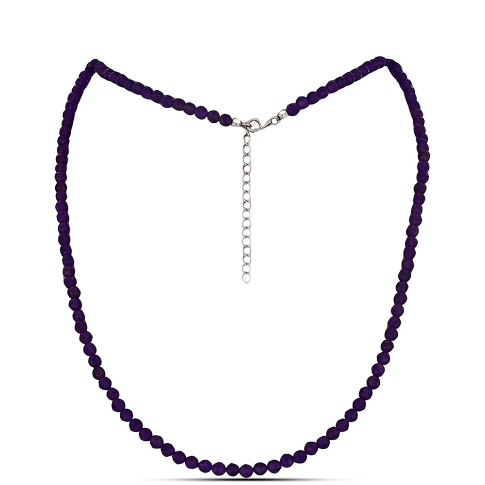 Silberhalskette mit marokkanischem Amethyst