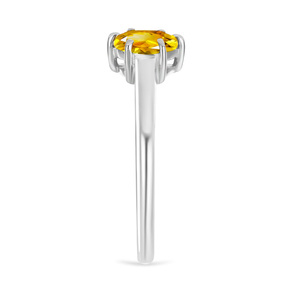 Silberring mit goldfarbenem Rio Zitrin