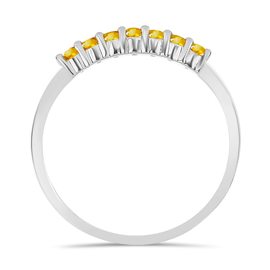 Silberring mit goldfarbenem Rio Zitrin
