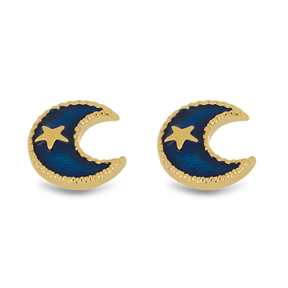 Goldplattierte Silberohrringe mit Emaille