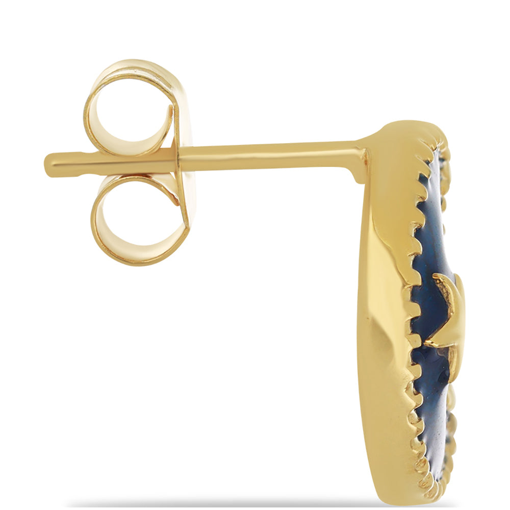 Goldplattierte Silberohrringe mit Emaille