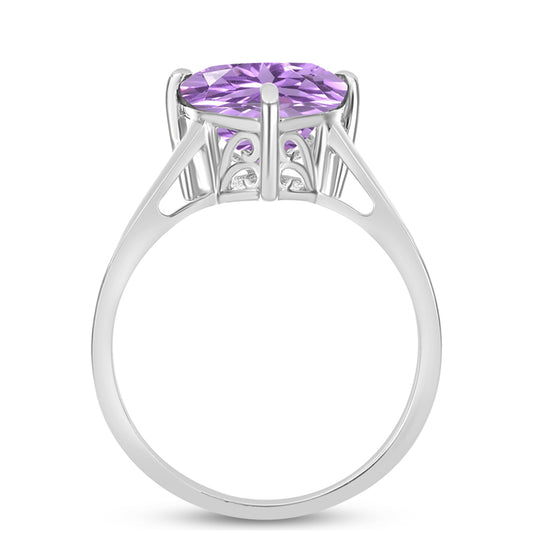 Silberring mit Rose De France Amethyst