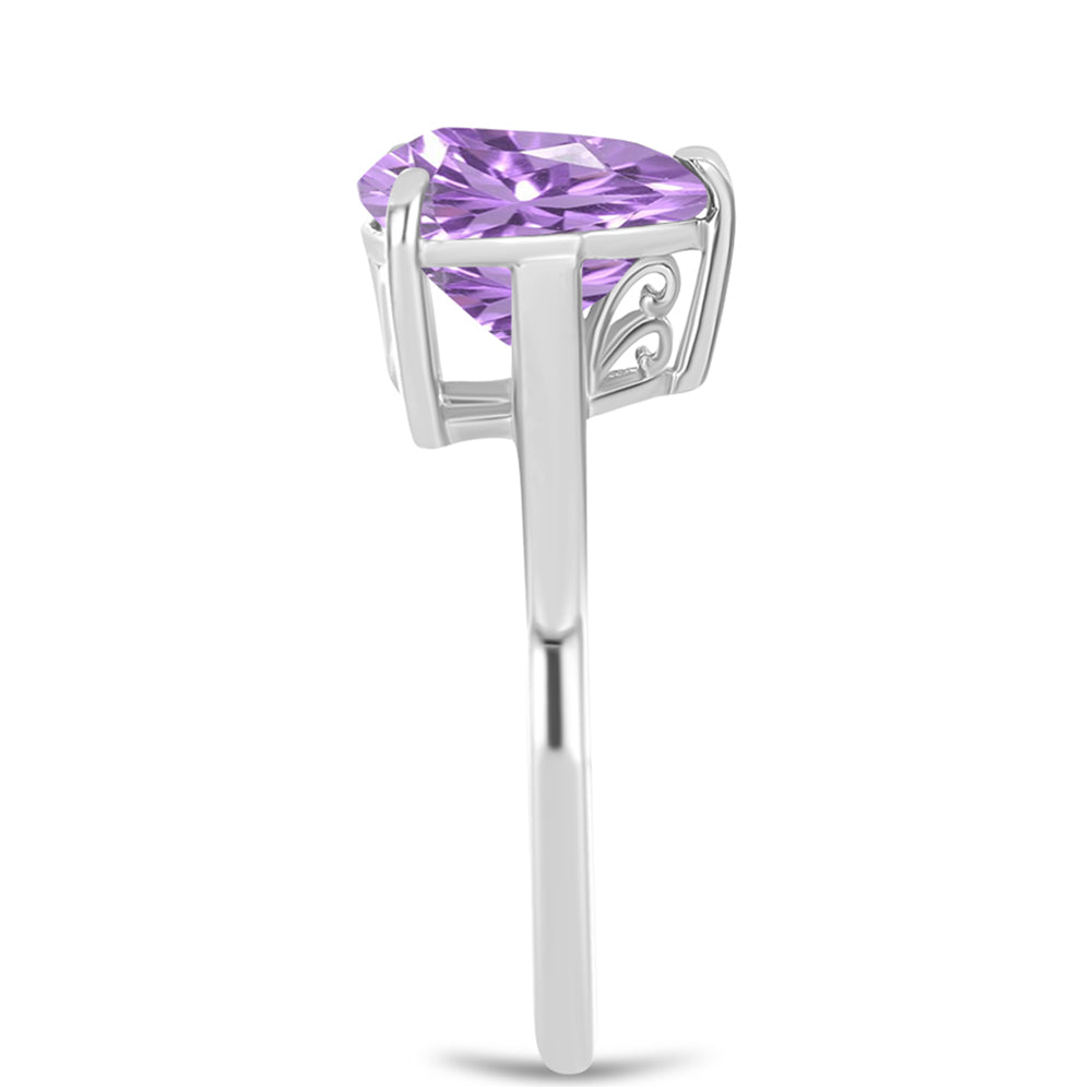 Silberring mit Rose De France Amethyst