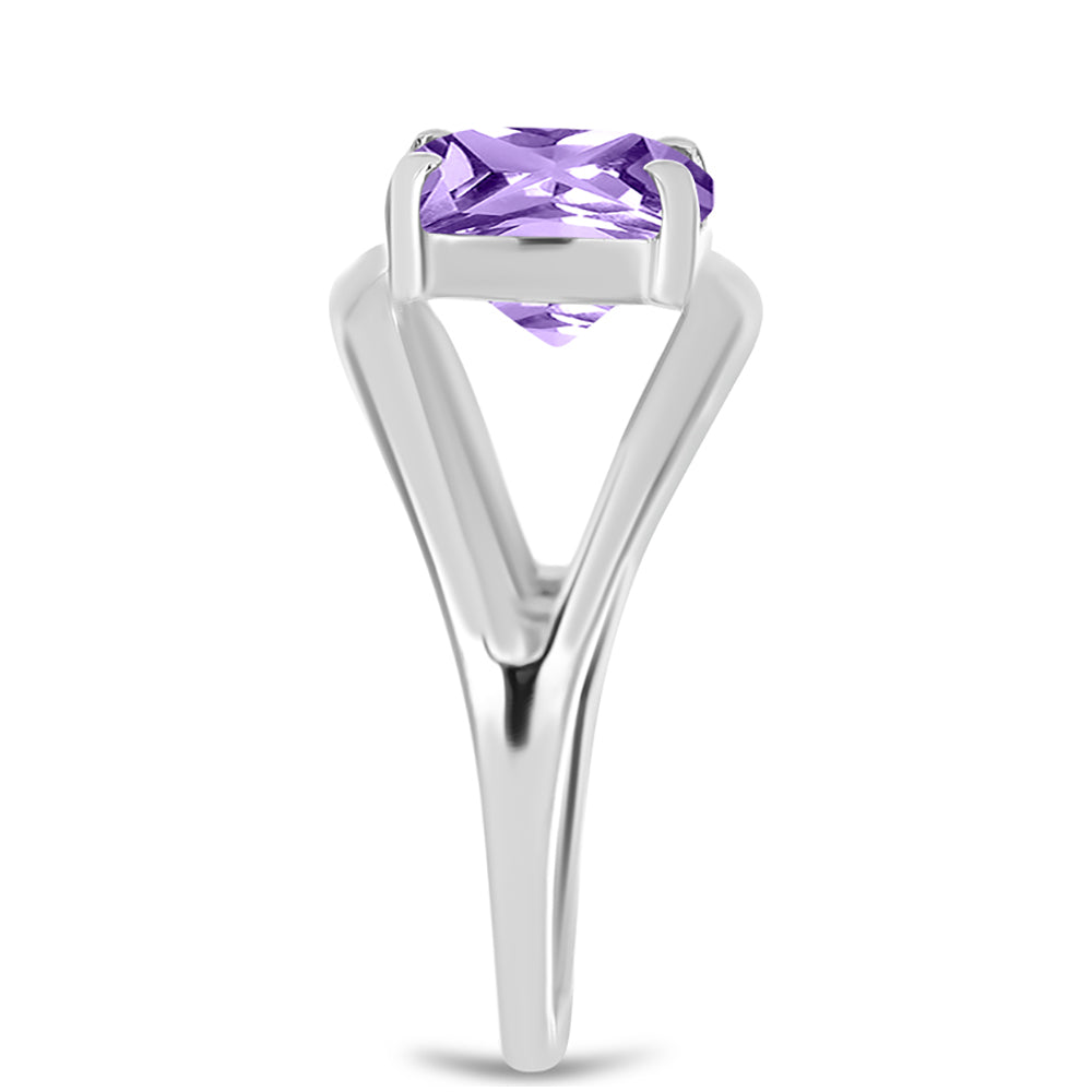 Silberring mit Rose De France Amethyst
