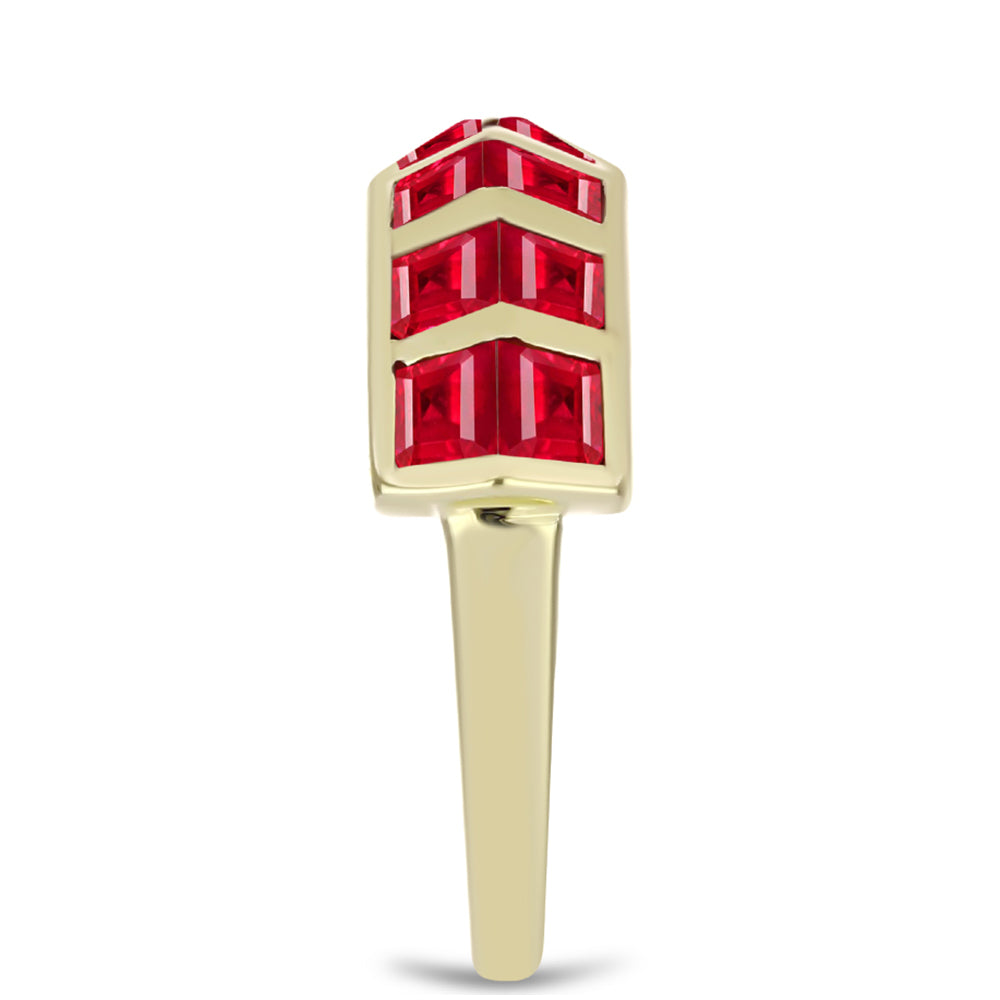 Goldplattierter Silberring mit rotem Achat