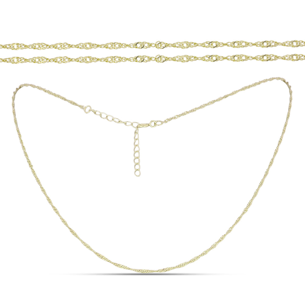 Goldplattierte Silberhalskette