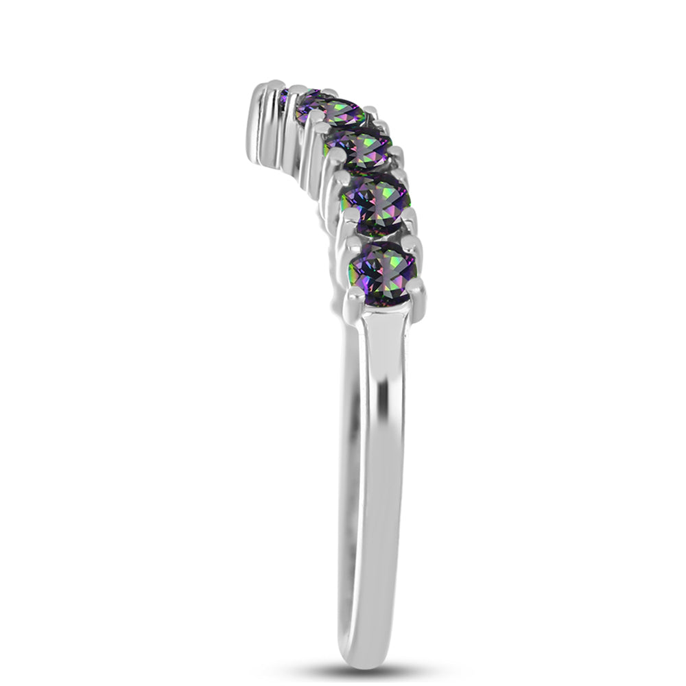 Silberring mit mystischem Topas