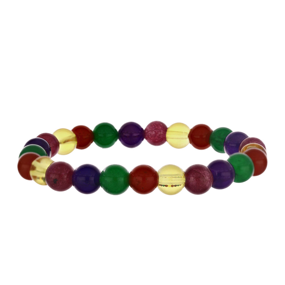 Nugget Armband mit marokkanischem Amethyst und Zitrin aus dem Ural