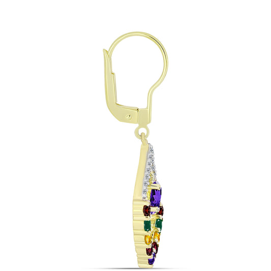 Goldplattierte Silberohrringe mit marokkanischem Amethyst