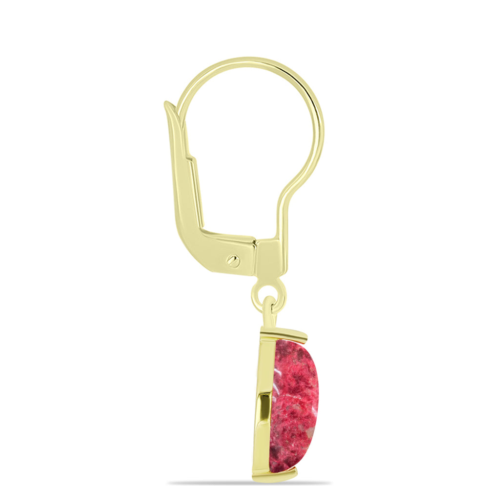 Goldplattierte Silberohrringe mit Thulit