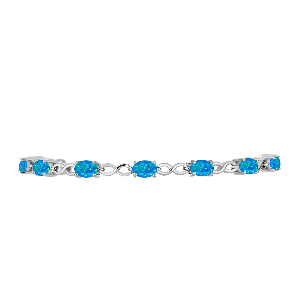 Silberarmband mit äthiopischem Paraiba-Blauopal