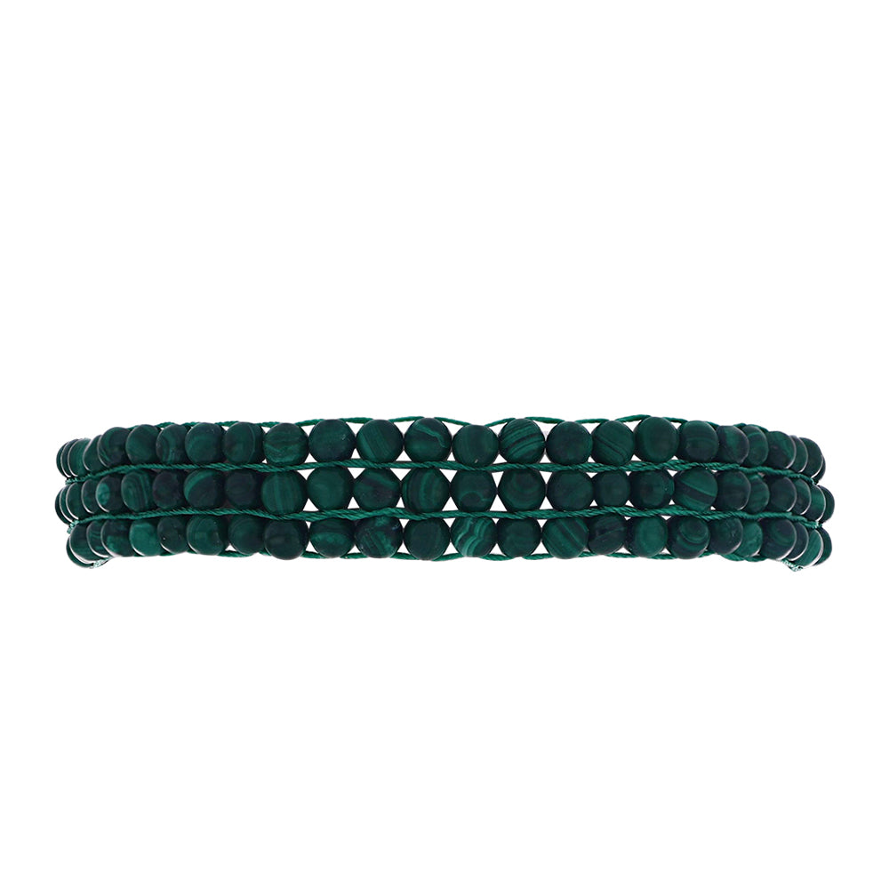 Silberarmband mit Malachit