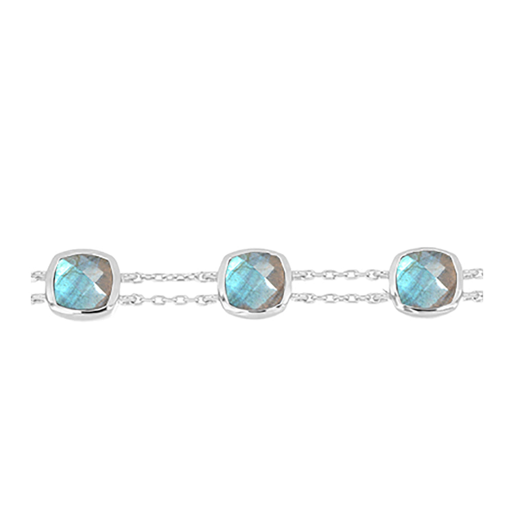 Silberarmband mit Labradorit aus Gullgruvene