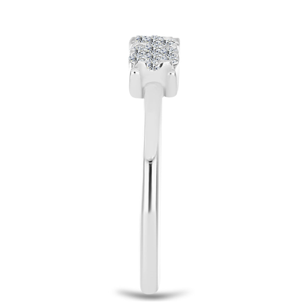 Silberring mit weißem Diamant