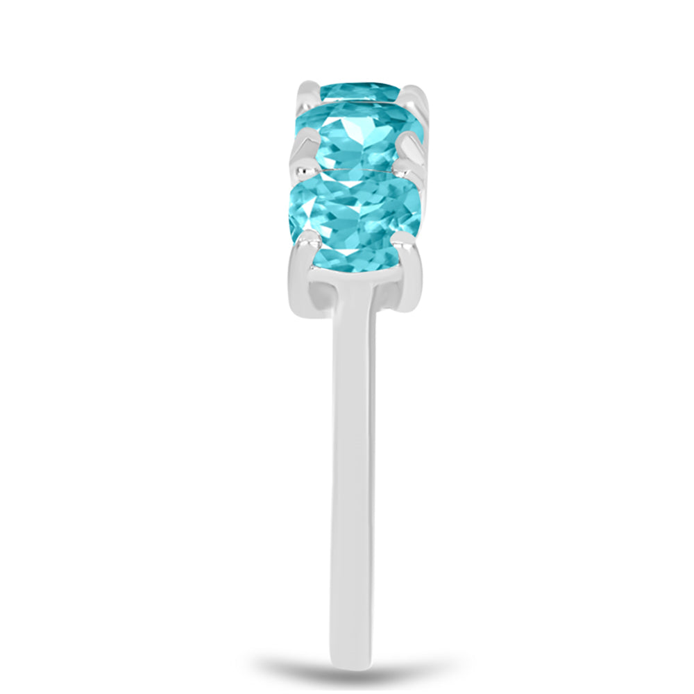 Silberring mit Paraiba Quarz