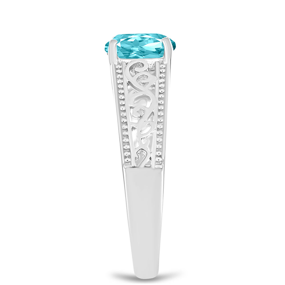 Silberring mit Paraiba Quarz