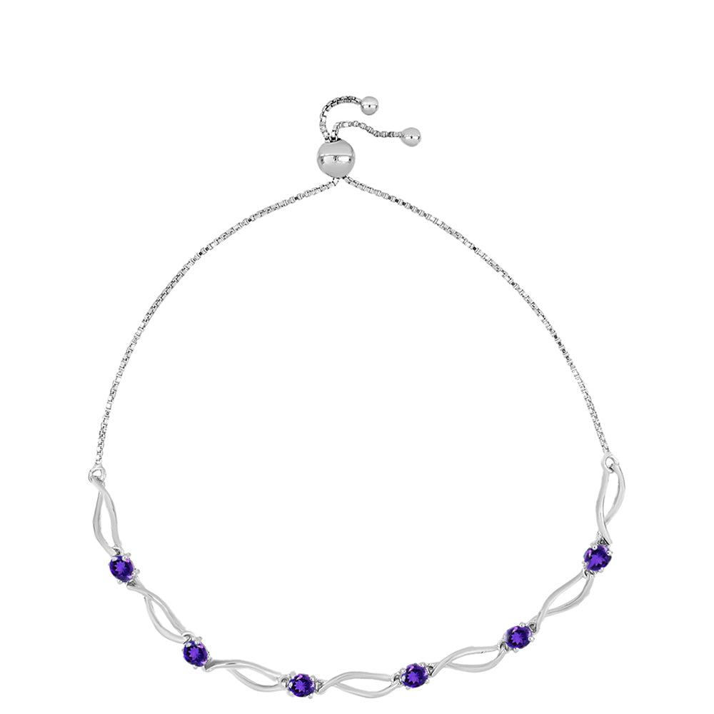 Silberarmband mit marokkanischem Amethyst