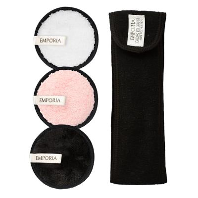 Waschbare Abschmink- und Gesichtsreinigungspads aus Textil mit Stirnband und Tasche als Geschenk