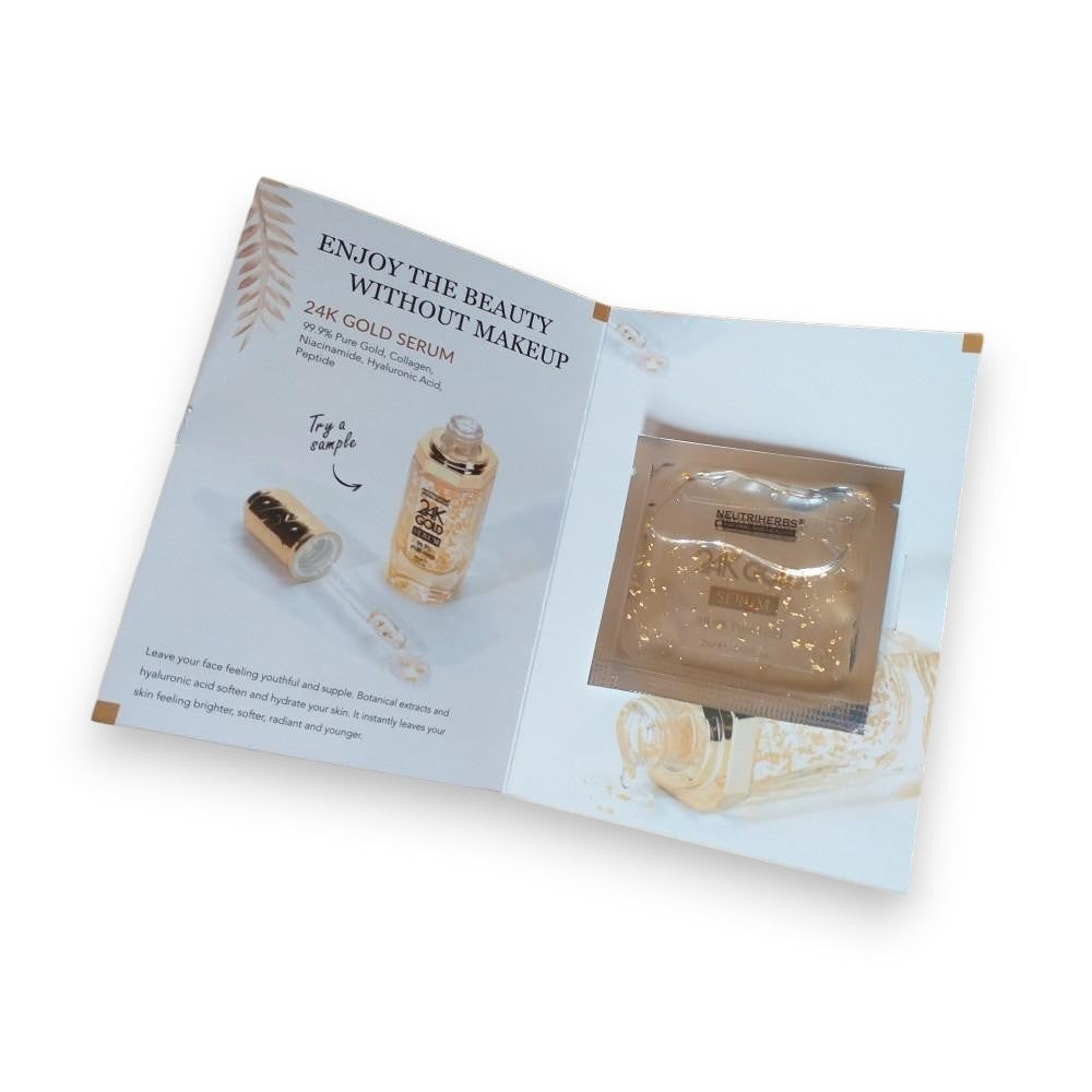 Goldenes Serum zur Gesichtsverjüngung mit Hyaluronsäure und Kollagen, 2 ml