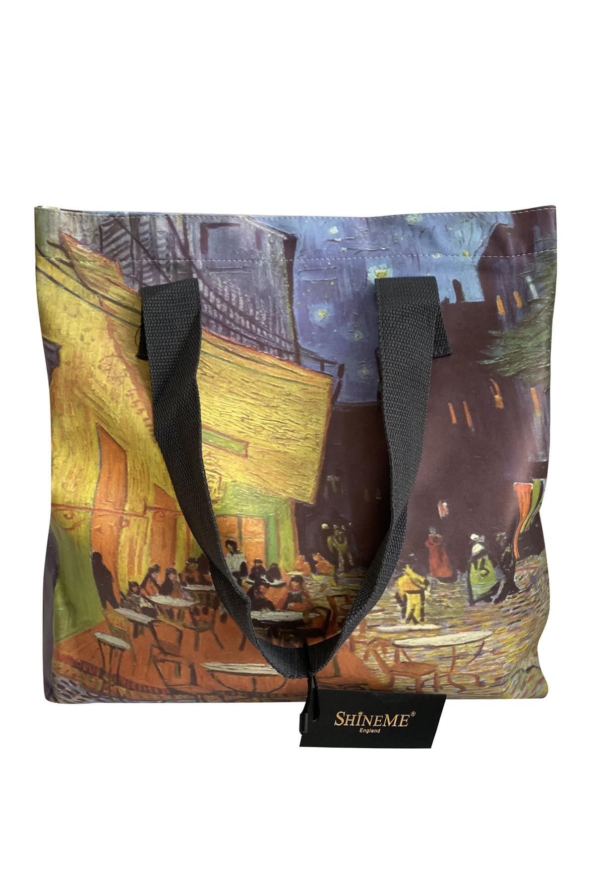 Shopper Bag, Van Gogh - Terrace At Night Patterned