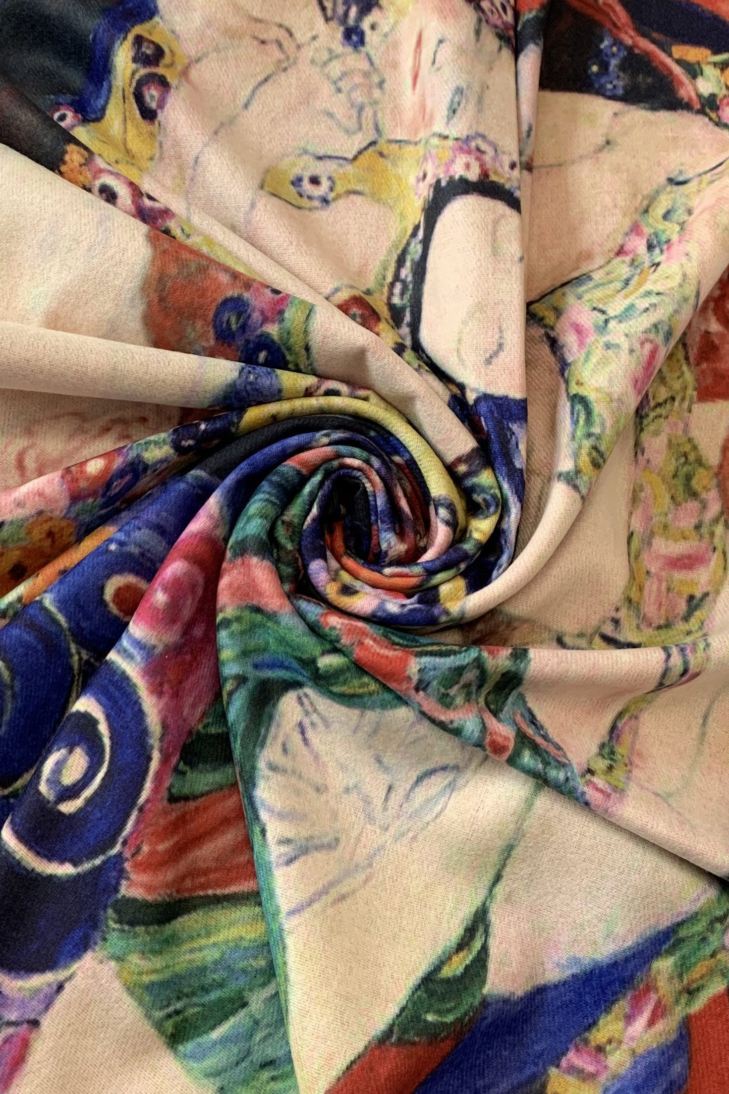 Wool Scarf, 70 cm x 180 cm, Klimt - Three Ages Of Women, 60% Wool 40% Acrylic