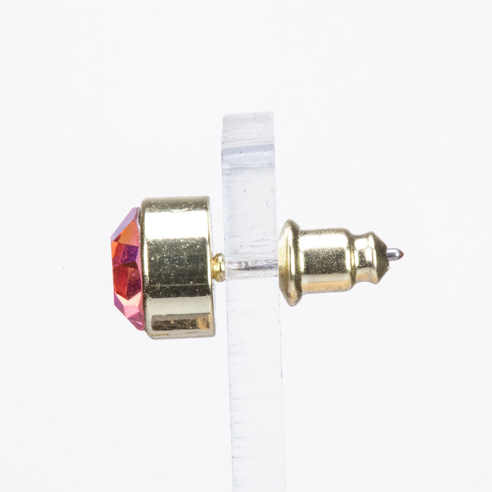 Schmuckgarnitur aus aus goldplattierter Legierung mit rosafarbenem Emporia® Kristall