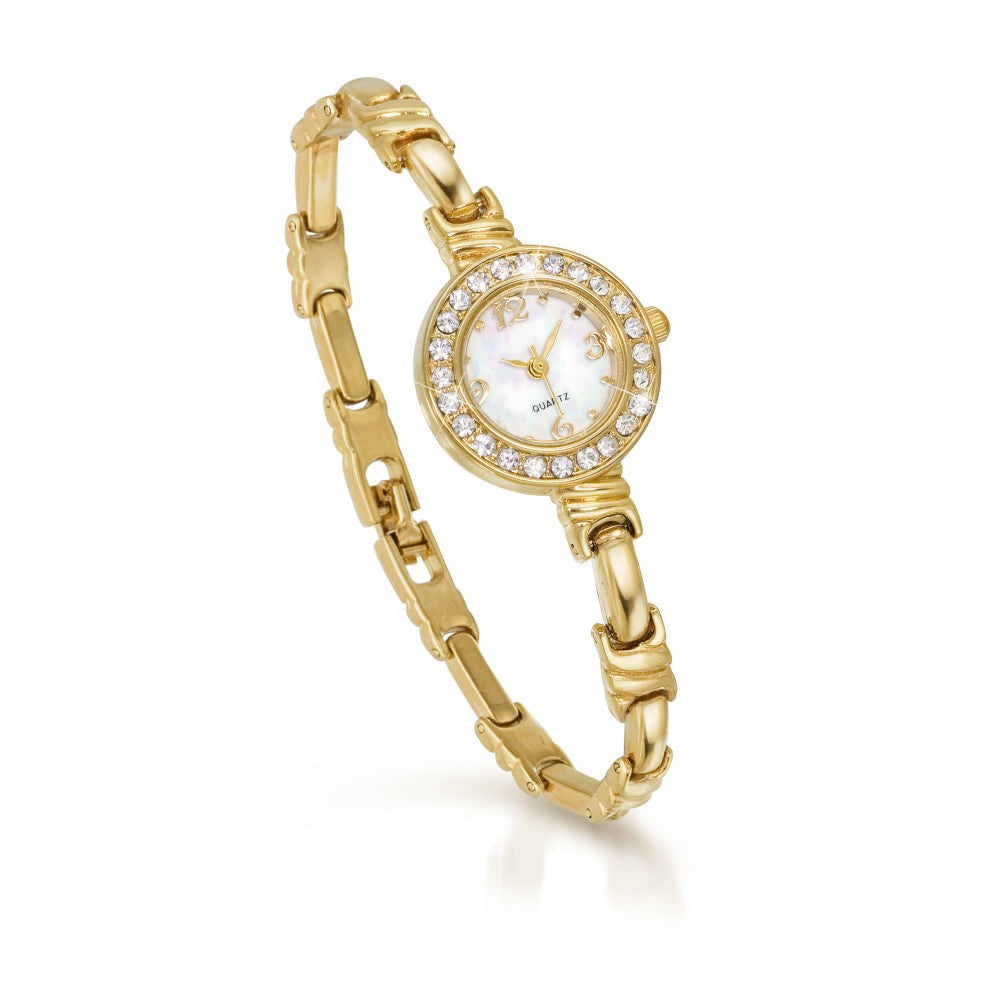 aus goldplattierter Legierung mit weißem Emporia® Kristall