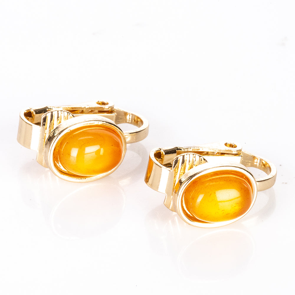 Schmuckgarnitur aus aus goldplattierter Legierung mit rotem Achat