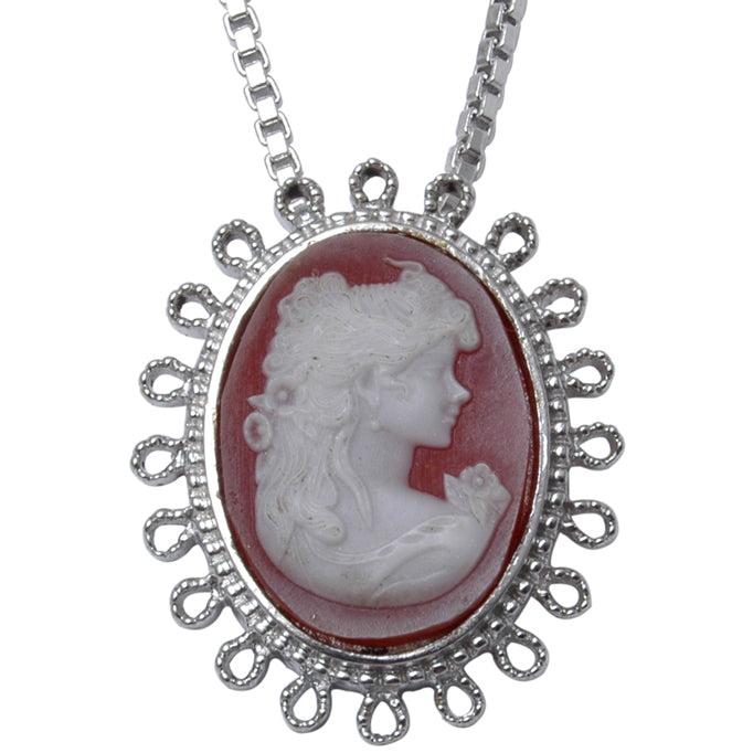 Cameo Anhänger aus goldplattierter Legierung mit Emporia-Kristall