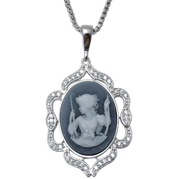 Cameo Anhänger aus goldplattierter Legierung mit Emporia-Kristall