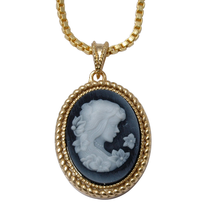 Cameo Anhänger aus goldplattierter Legierung mit Emporia-Kristall
