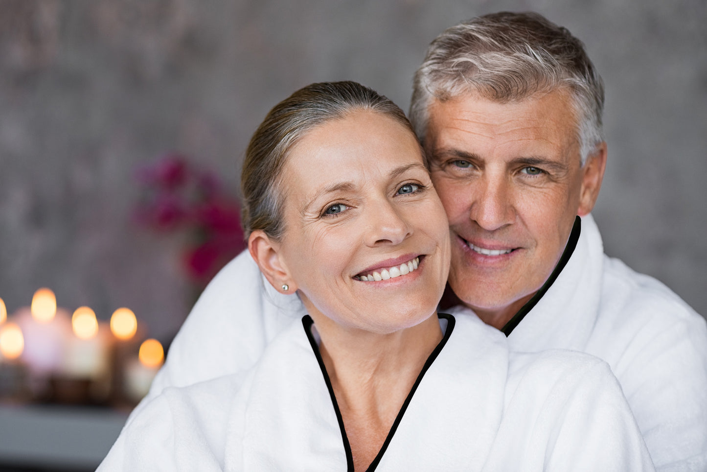 Microcotton (suede) Luxury Bathrobe, with black stitching, size: S-M