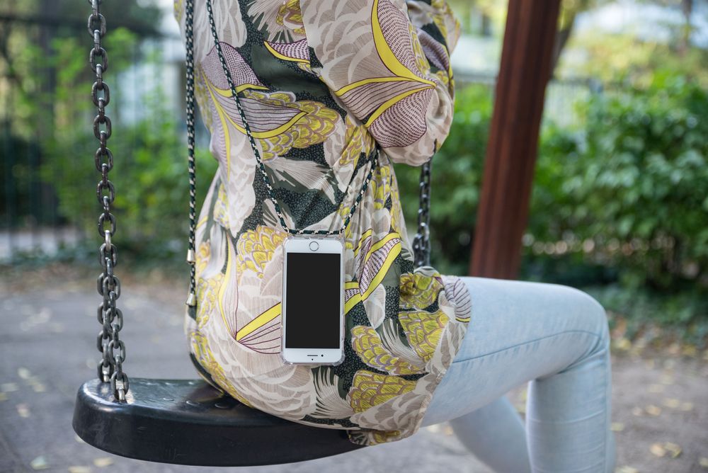 HMH transparente Handyhülle mit mehreren Ketten für iPhone Handys