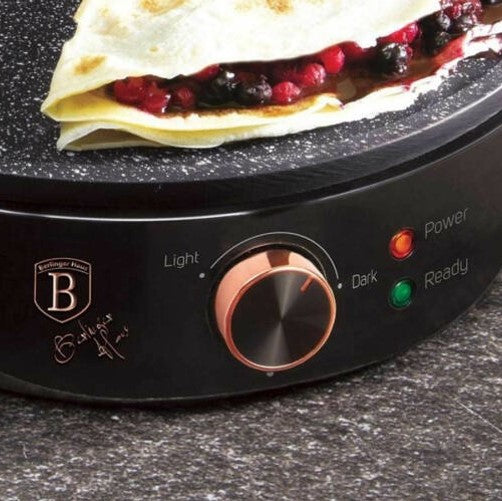 Black Rose elektrischer Crêpes-Maker mit dreischichtiger Marmorbeschichtung