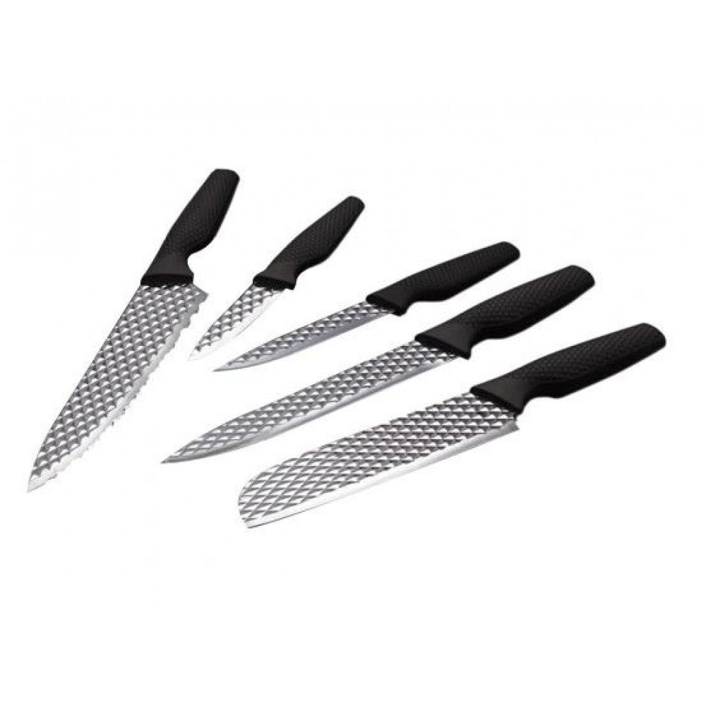 5-teiliges Messerset, schwarz