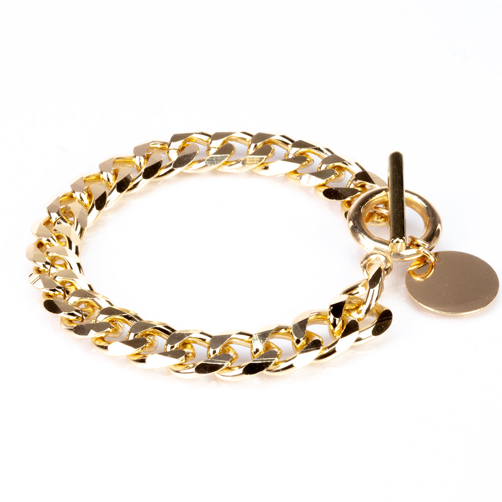 Uhr aus goldplattierter Legierung mit weißem Emporia® Kristall