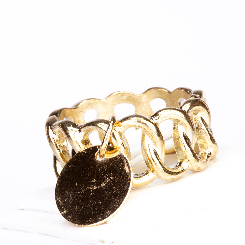 Uhr aus goldplattierter Legierung mit weißem Emporia® Kristall