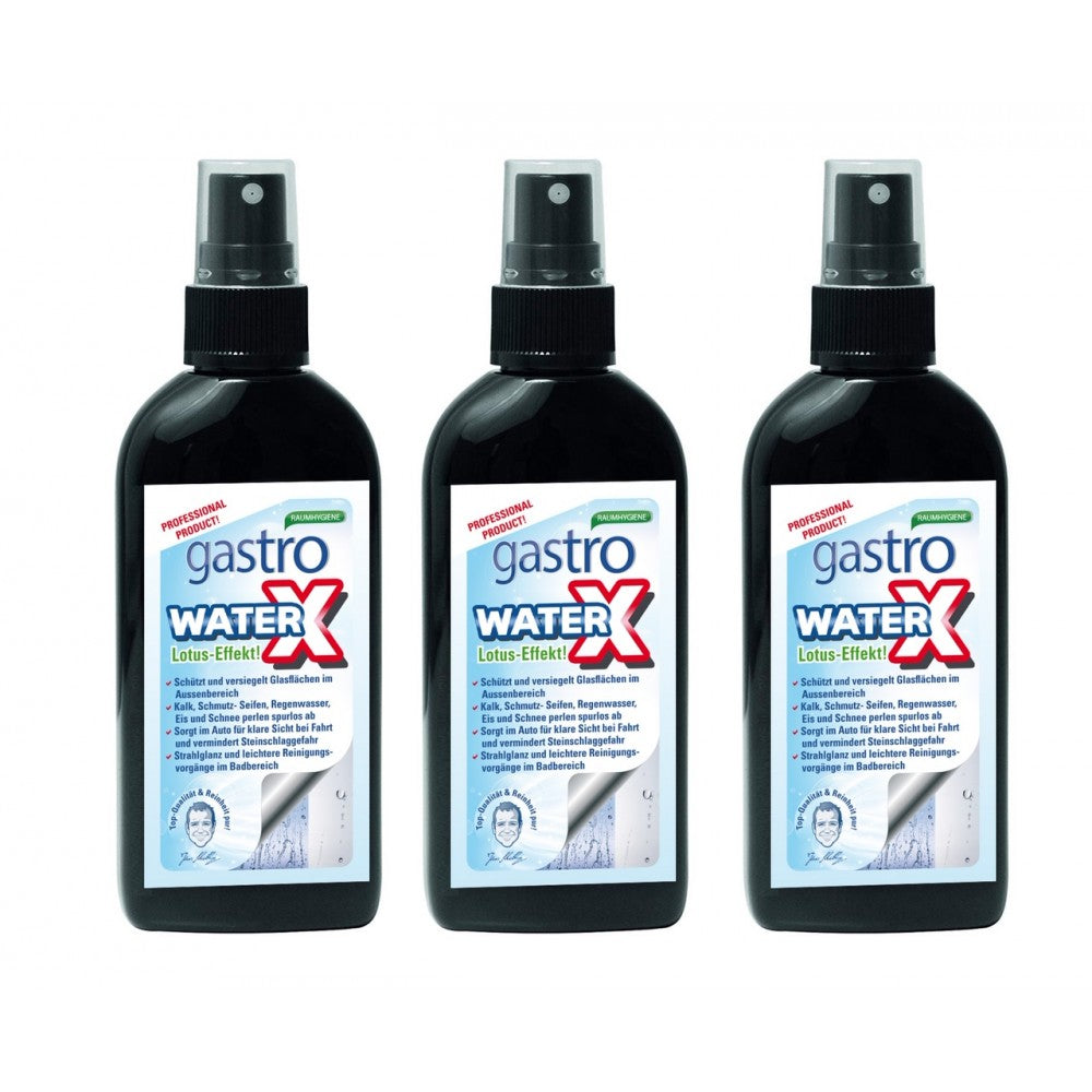 Gastro Water X Fleckenentfernender Glasreiniger, 3x100ml