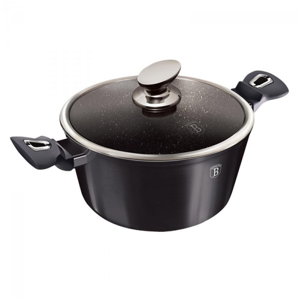 Kasserolle mit Deckel, 24 cm, Schwarz Vantage Collection