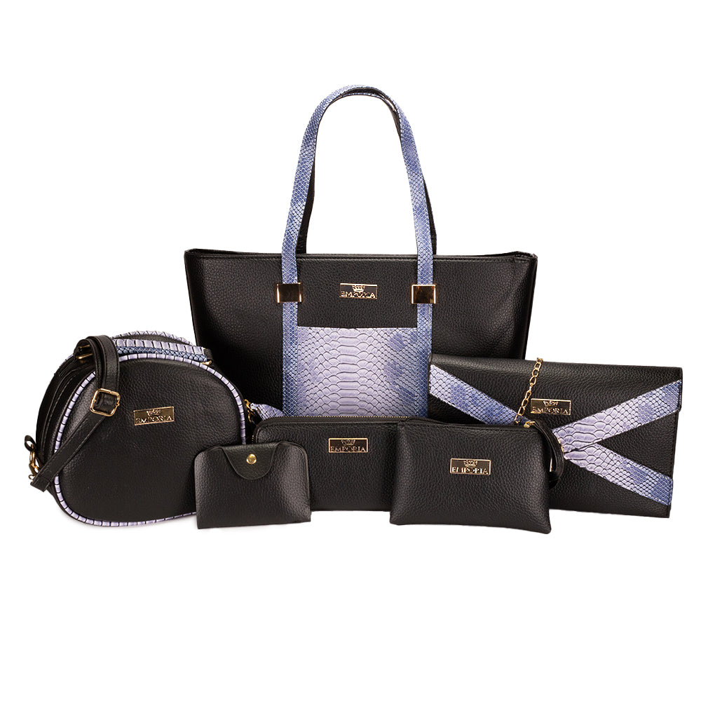 Emporia 6-teiliges Taschenset, schwarz