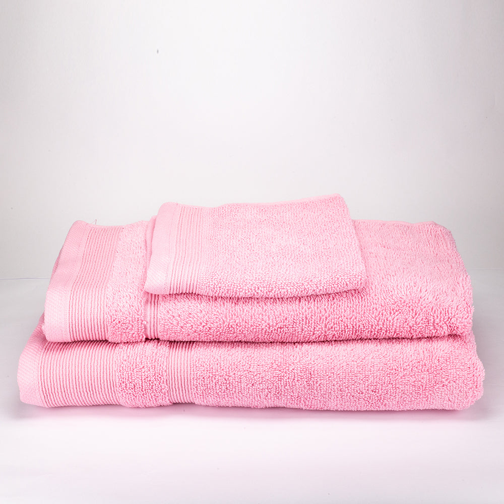 3+3+1 Übergroßes Badetuch-Geschenkset mit Handtüchern aus 100% Mikrobaumwolle, 500 GSM, pastellrosa