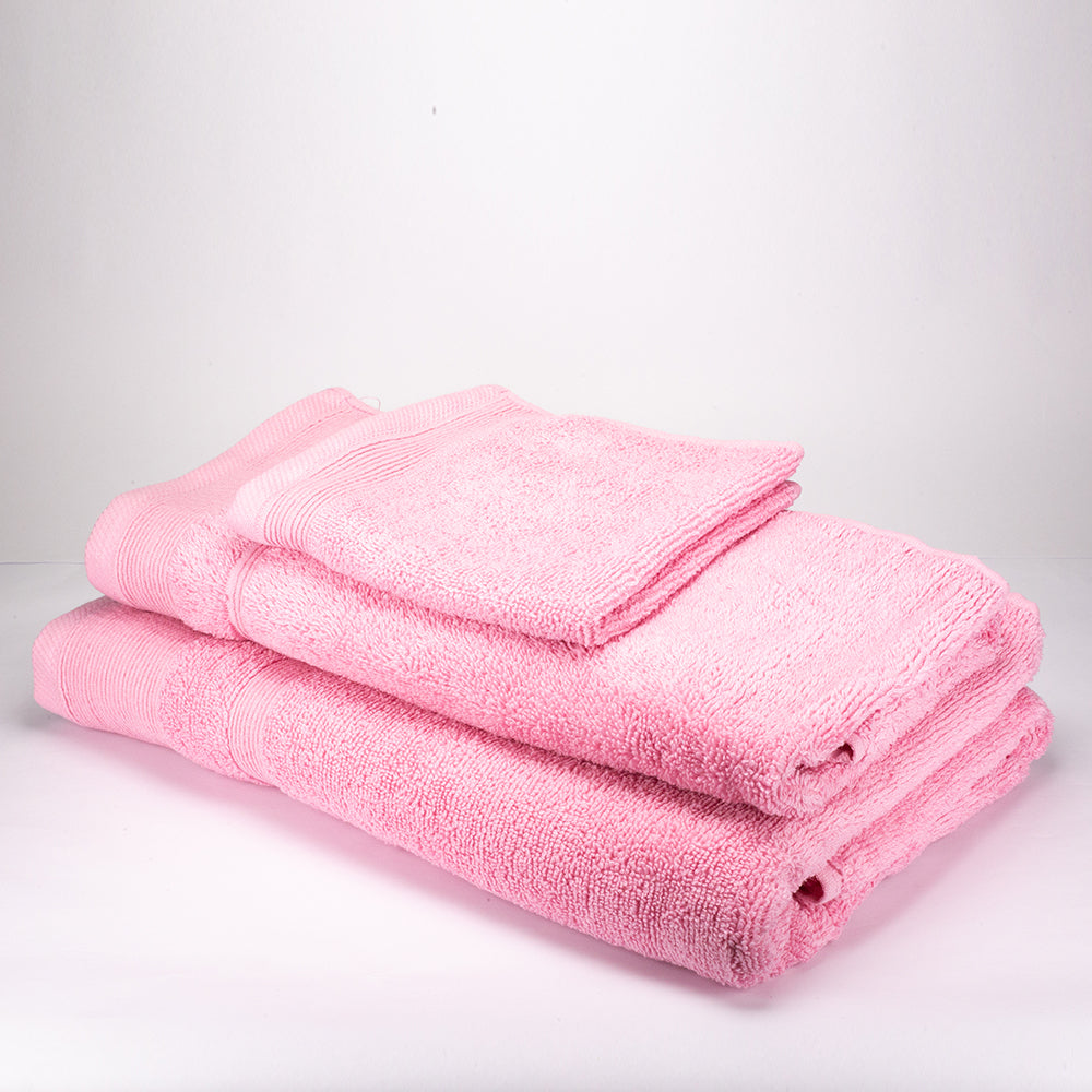 3+3+1 Übergroßes Badetuch-Geschenkset mit Handtüchern aus 100% Mikrobaumwolle, 500 GSM, pastellrosa