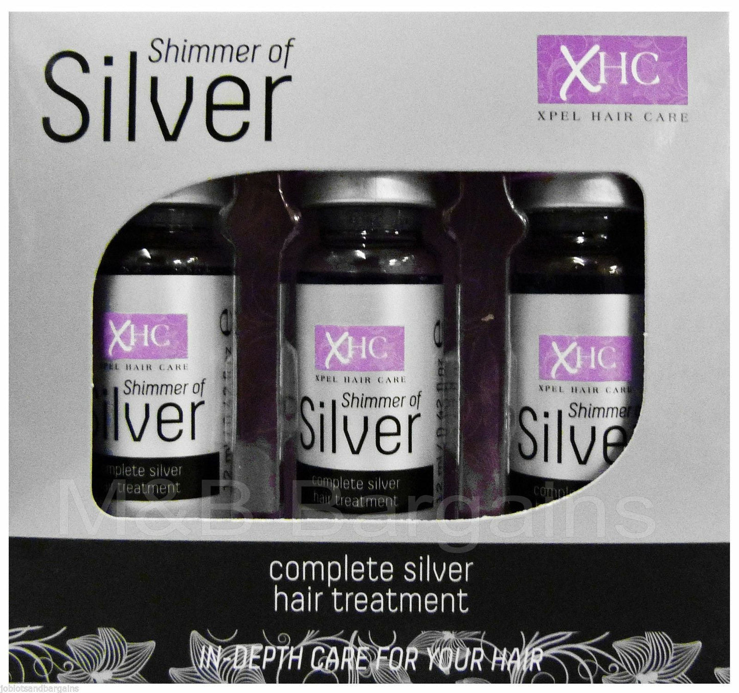 Aufhellendes Haarserum mit Keratin, das Ihren Haaren silbernen Glanz schenkt - 3 x 12 ml