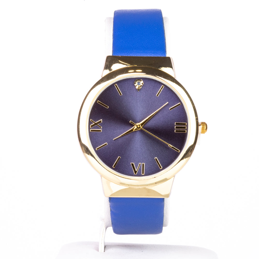 Emporia – Uhr aus goldfarbener Legierung mit Saphir