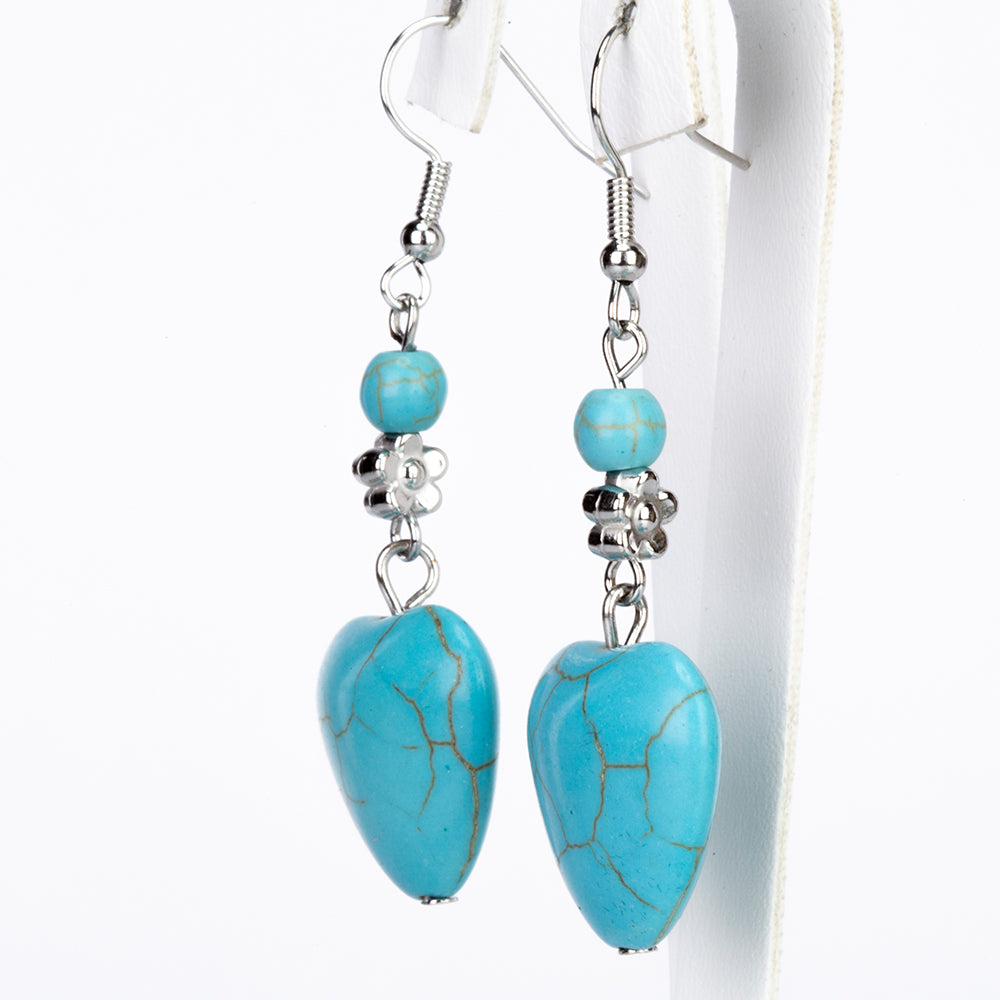 Schmuckgarnitur aus aus goldplattierter Legierung mit Türkis