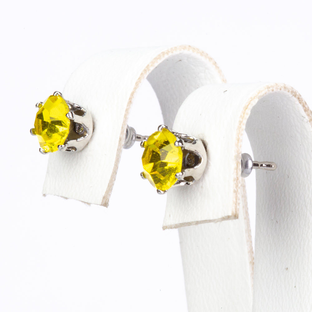 Schmuckgarnitur aus aus goldplattierter Legierung mit rotem Emporia®-Kristall und grünem Emporia® Kristall