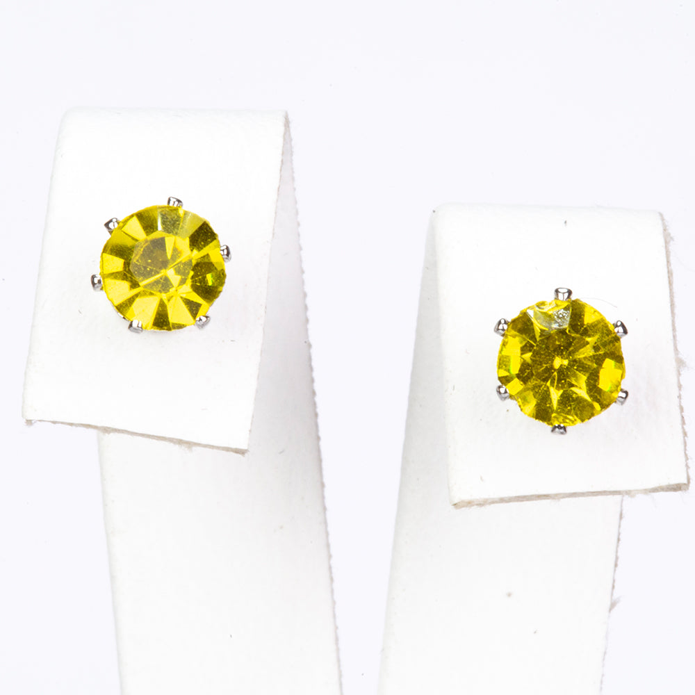 Schmuckgarnitur aus aus goldplattierter Legierung mit rotem Emporia®-Kristall und grünem Emporia® Kristall