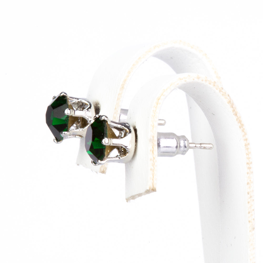 Schmuckgarnitur aus aus goldplattierter Legierung mit rotem Emporia®-Kristall und grünem Emporia® Kristall