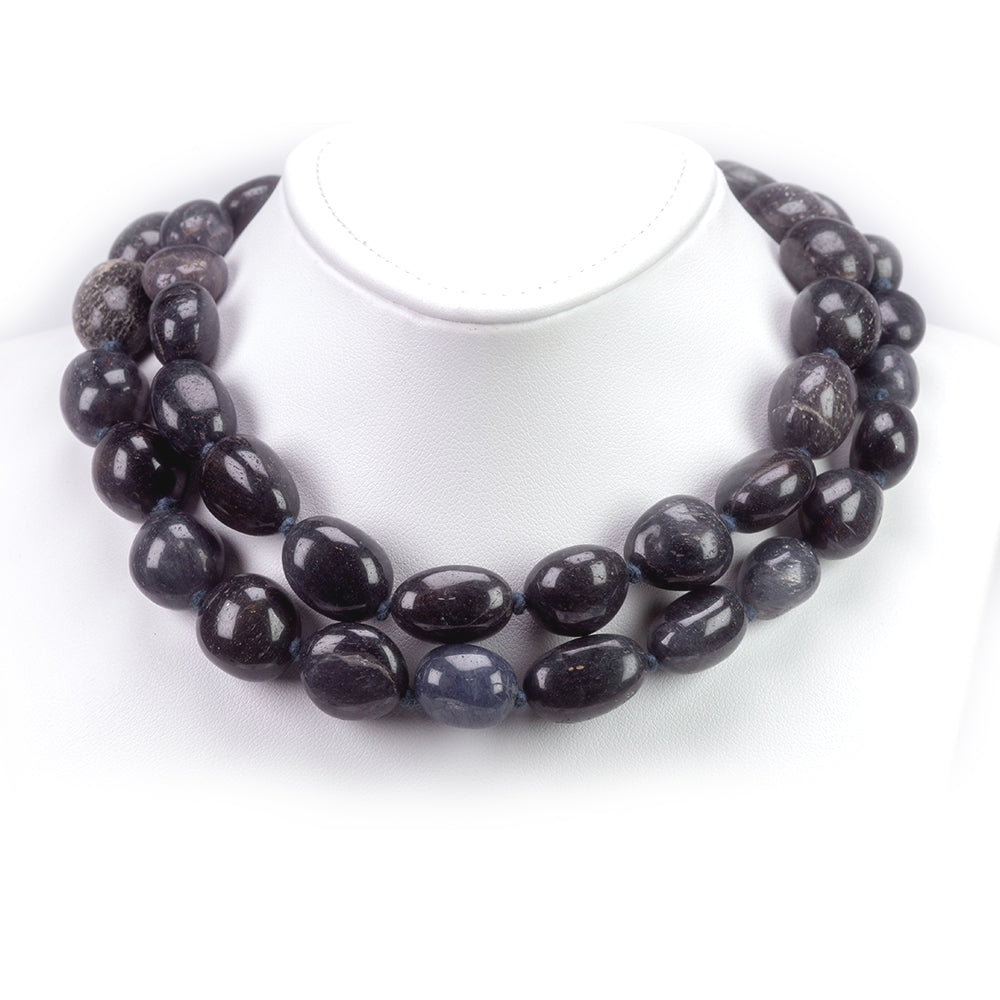 künstlicher Perle Halskette mit blauem Jade