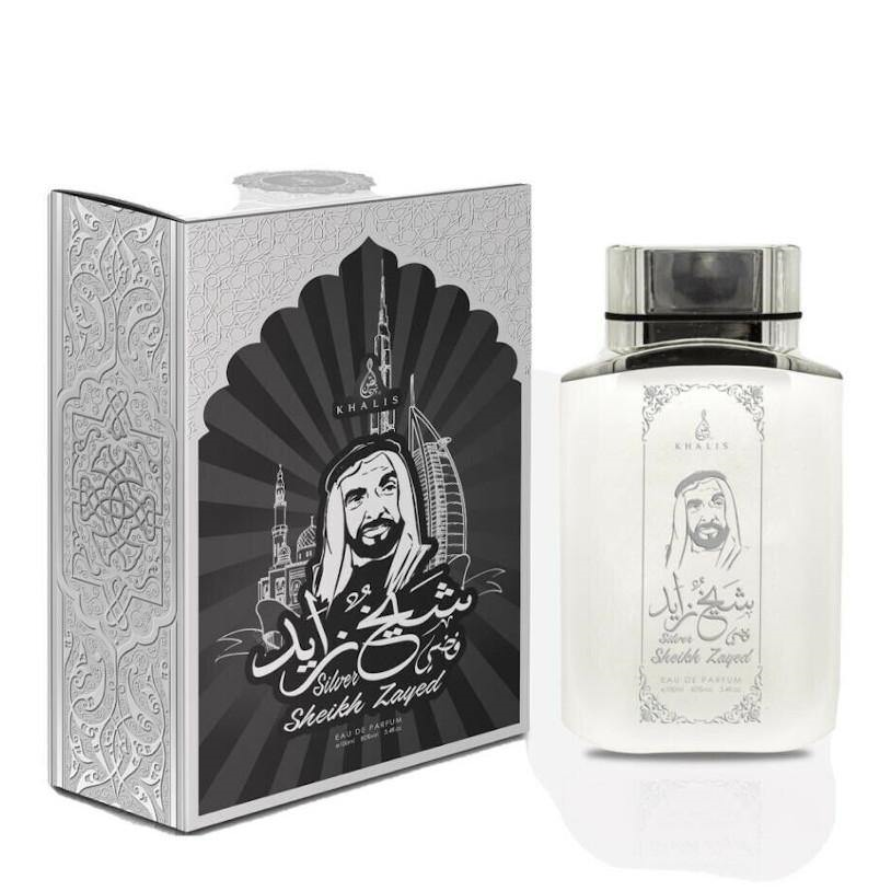 100 ml Eau de Parfum SHEIKH ZAYED SILVER Moschus-Süßer Duft für Männer